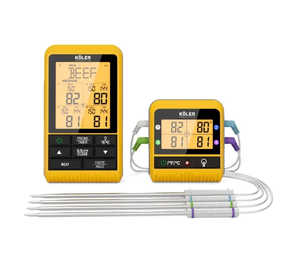 Akcesoria do grillów ogrodowych - Koler bezprzewodowy do grillowania z 4 sondami KR-T-03