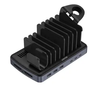 Unitek P1207B ładująca 3 x USB-A 20W 3 x USB-C PD 60W 80W Czarny