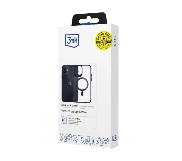3mk Satin Armor MagCase do iPhone 12/12 Pro Czarny