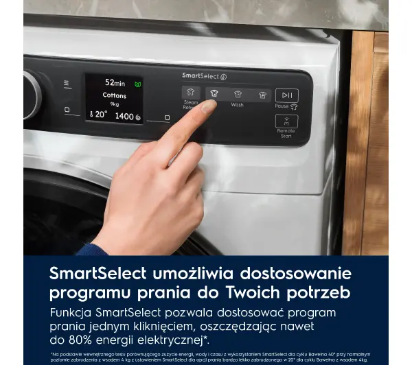 Electrolux 900 PureWash EW9F5417WCP Funkcje AI 10kg 1400obr/min Zdalne sterowanie - TRZECI -55%, ALBO 5-TY ZA 1ZŁ - Kup na Raty - RRSO 0%