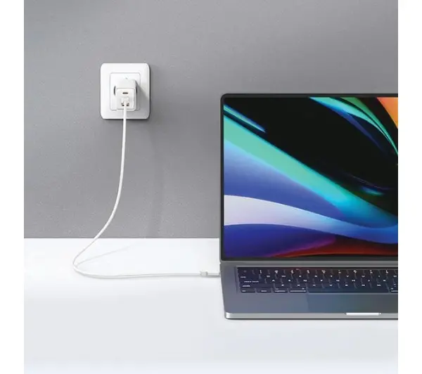 USAMS CC180TC01 2xUSB-C+USB 65W GAN PD3.0 Czarny