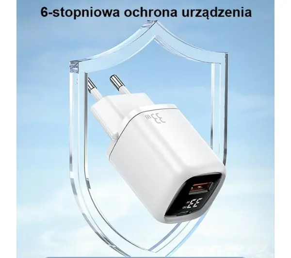 USAMS CC152TC02 USB-C+USB 33W PD3.0 FC Biały