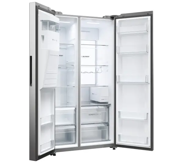 Haier Seria 7 SBS HSW79F18CIMM Funkcje AI Pełny No Frost 177,5cm Dystrybutor wody Zdalne sterowanie Platinum Inox - Kup na Raty - RRSO 0%