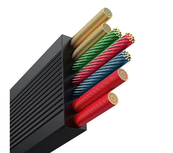 Baseus 3w1 Free2Draw USB do M+L+C 100W 1,1m Czarny