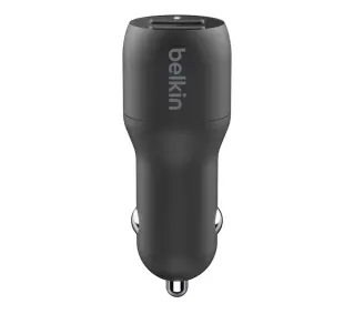 Belkin BoostCharge 2x USB-A 24W + kabel USB-A na USB-C Czarny