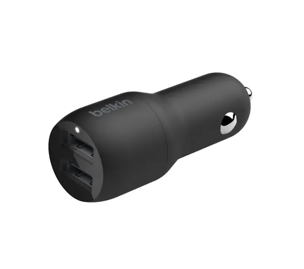 Belkin BoostCharge 2x USB-A 24W + kabel USB-A na USB-C Czarny