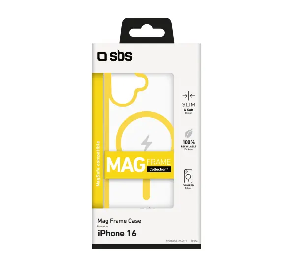 SBS Mag Frame TEMAGCOLIP1661Y do iPhone 16 Żółty