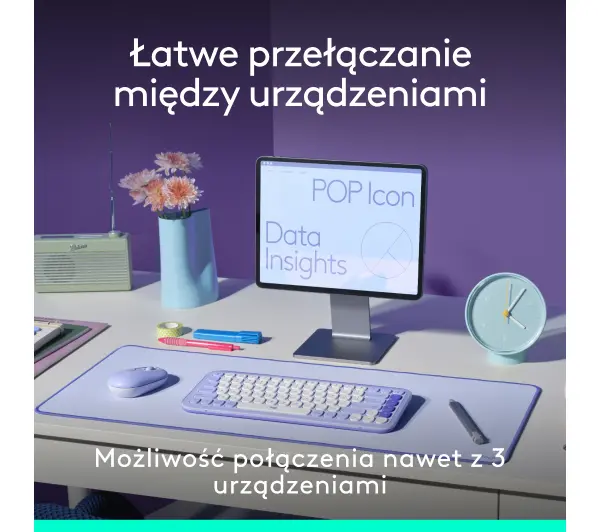 Logitech POP Icon Combo Fioletowy