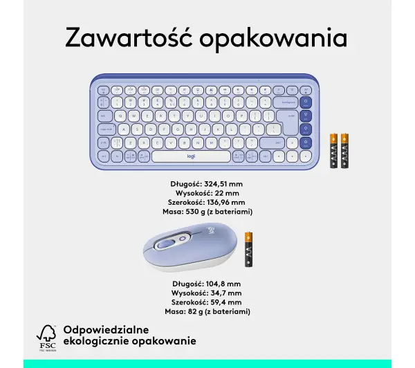 Logitech POP Icon Combo Fioletowy