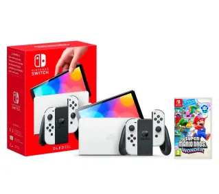 Nintendo Switch OLED Biały + Super Mario Bros. Wonder - Kup na Raty - RRSO 0%