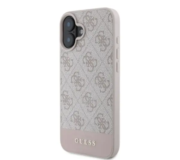Guess hardcase 4G Bottom Stripe do iPhone 16 Różowy