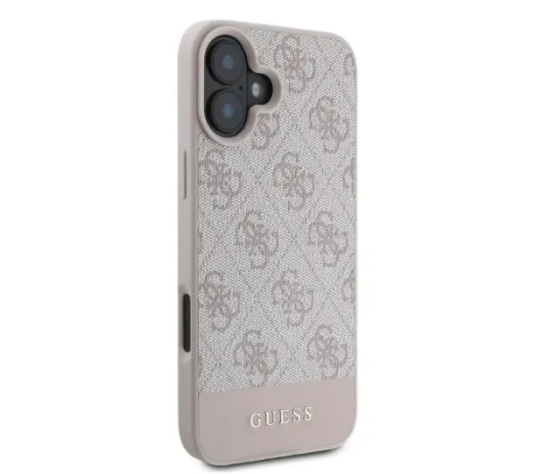 Guess hardcase 4G Bottom Stripe do iPhone 16 Różowy