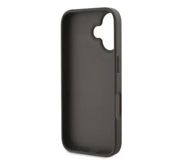 Guess hardcase Leather 4G Triangle Strass iPhone 16 Brązowy