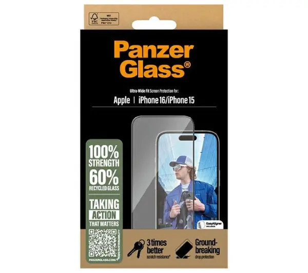 PanzerGlass Screen Protector do iPhone 16