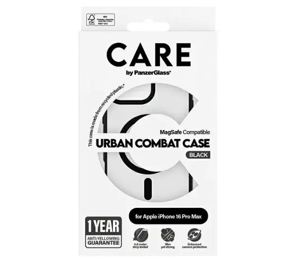 PanzerGlass Flagship Urban Case MagSafe do iPhone 16 Pro Max Czarny