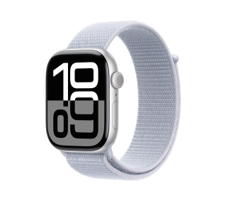 Apple Watch Series 10 GPS AI + Cellular AI koperta 46mm aluminium srebrny opaska sportowa  błękitny obłok - Kup na Raty - RRSO 0%