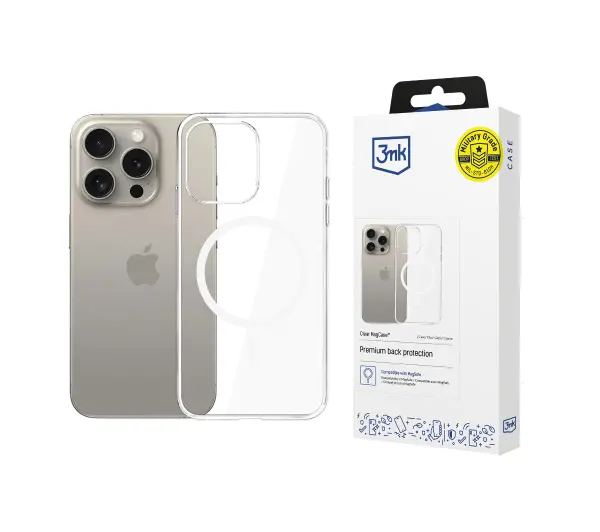 3mk Clear Magcase do iPhone 15 Pro Max Przezroczysty