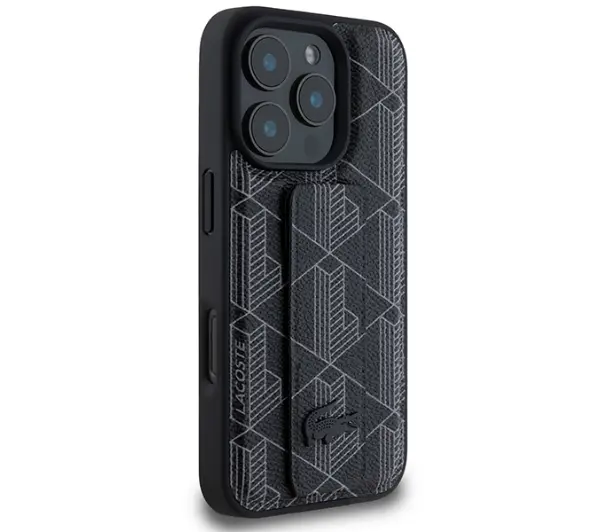 Lacoste Grip Stand Mono do iPhone 16 Pro Czarny