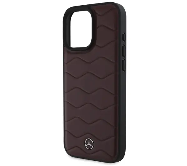 Mercedes-Benz MB Waves Leather do iPhone 16 Pro Max Czerwony