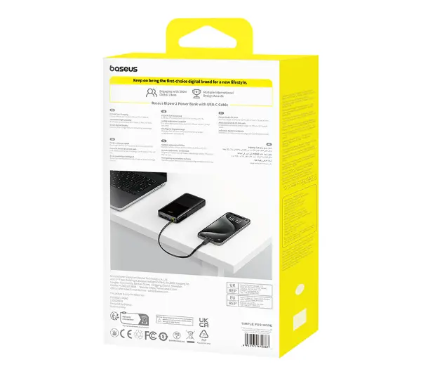 Baseus Bipow 2 Digital Display 10000mAh 20W Czarny - ⚡ BESTSELLERY ⚡
