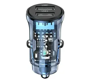 USAMS 3A 2xUSB-A Fast Charge Niebieski