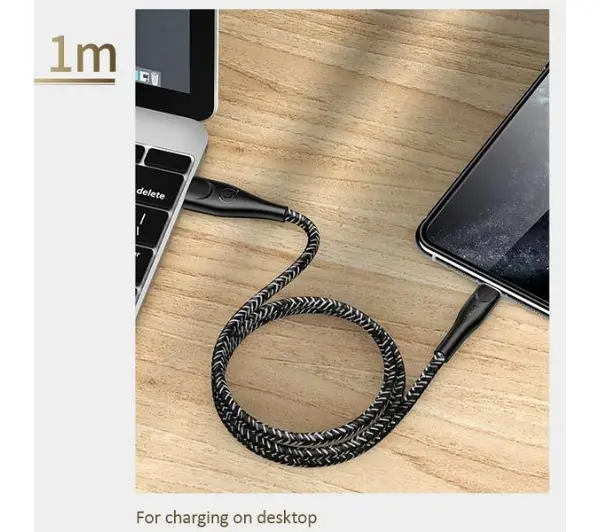 USAMS USB do Lightning 2A Fast Charge 1m Czerwony