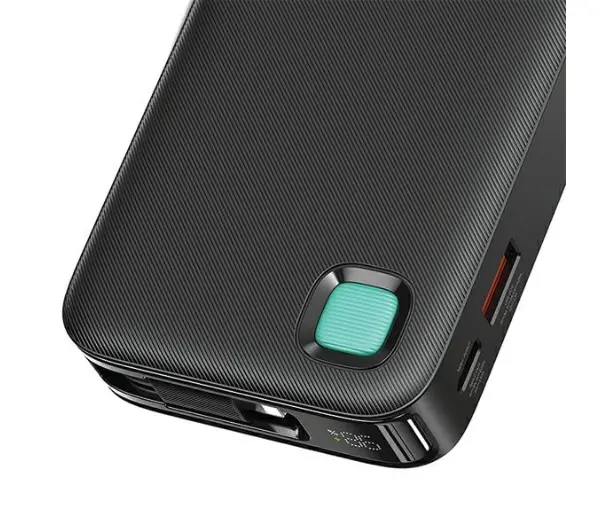 USAMS US-CD225 Ze zwijanym kablem Lightning Retractable 10000mAh PD 20W Fast Charge XY Series Fioletowy
