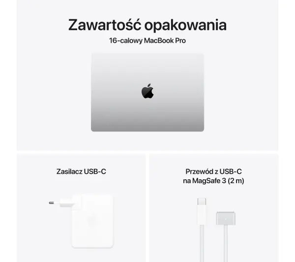 Apple MacBook Pro 2024 16,2" M4 Pro 48GB RAM 512GB Dysk macOS Srebrny Funkcje AI - Kup na Raty - RRSO 0%