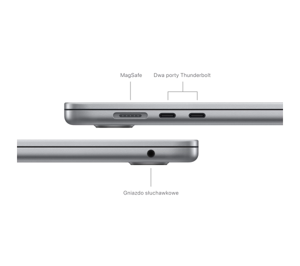 Apple MacBook Air 2024 15,3" M3 24GB RAM 512GB Dysk macOS Gwiezdna Szarość - Kup na Raty - RRSO 0%