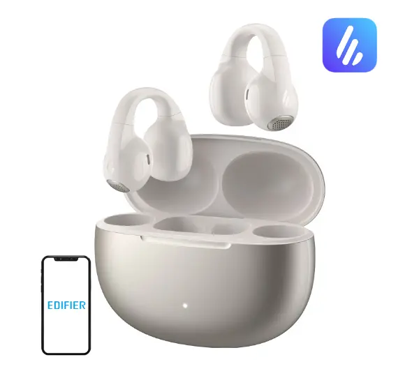 Edifier Comfo C Otwarte Konstrukcja klipsa Bluetooth 5.4 Funkcje AI Perłowy