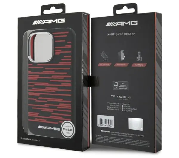 Mercedes-Benz Silicone Graphics MagSafe do iPhone 16 Pro Max Czarny