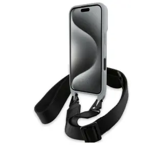 BMW M Edition Carbon Stripe & Strap do iPhone 16 Szary