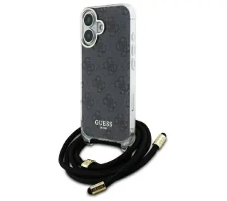 Guess Crossbody Cord 4G Print do iPhone 16 Czarny