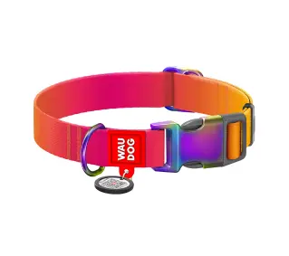 Waudog nylonowa z kodem QR rozmiar M Gradient pomarańczowy