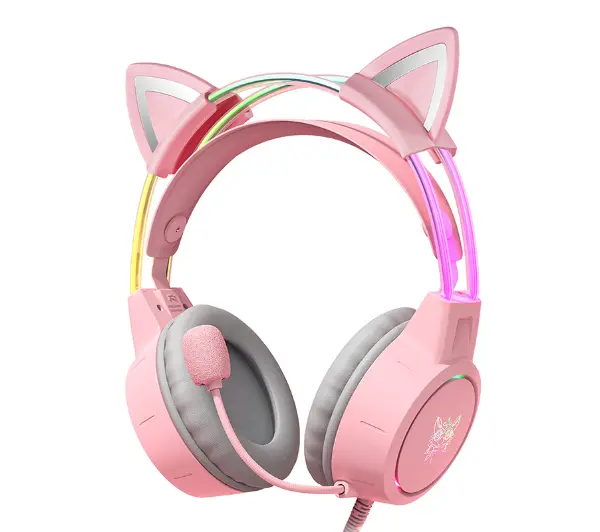 Onikuma X15 PRO Różowe - kocie uszy
