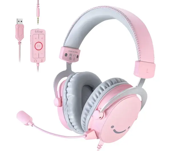 Fifine AmpliGame H9P Nauszne Różowy