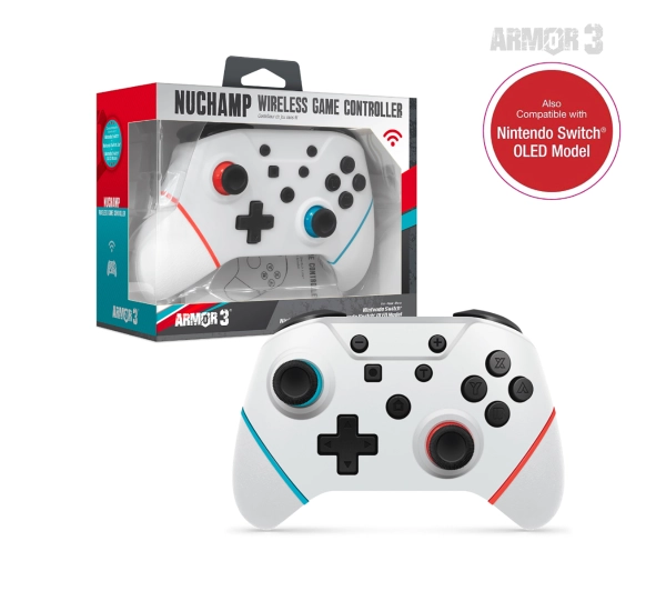 Armor3 NuChamp Wireless Game Controller do Nintendo Switch Bezprzewodowy Biały