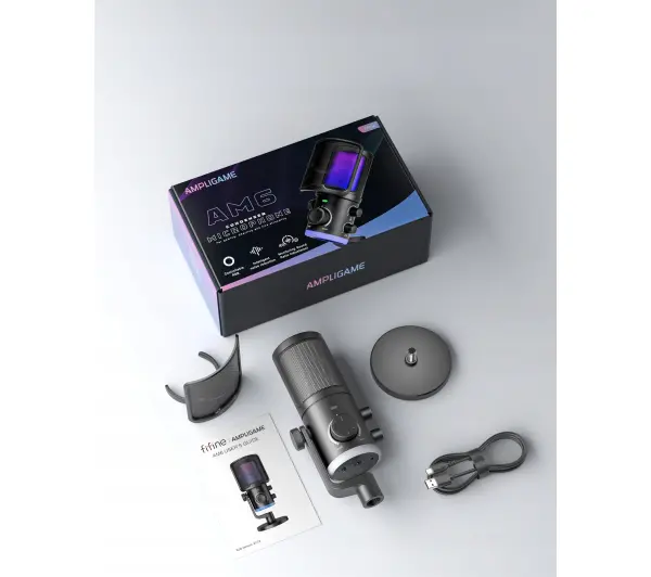 Fifine AmpliGame AM6W Przewodowy Pojemnościowy Biały