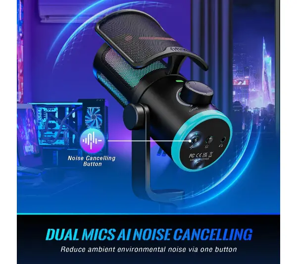 Fifine AmpliGame AM6W Przewodowy Pojemnościowy Biały