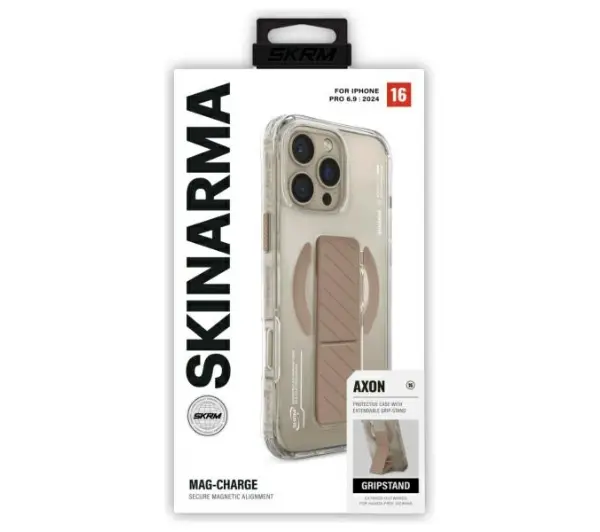 Skinarma Axon Magnetic Charging + Grip Stand do iPhone 16 Pro Max Szampański
