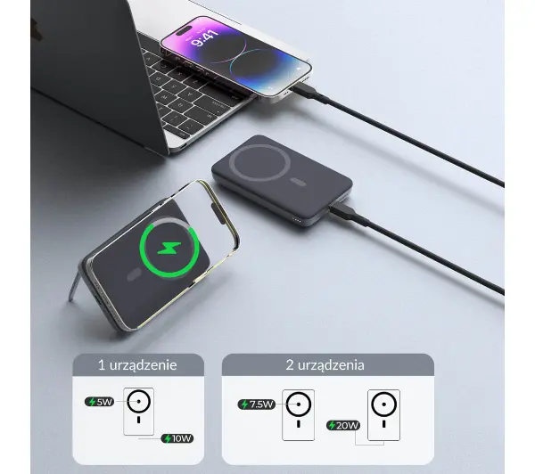 Aukey PB-MS01 6700mAh 20W Czarny