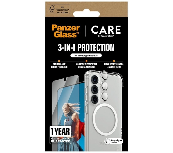 PanzerGlass Flagship 3w1 do Galaxy S25