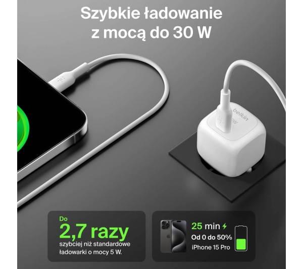 Belkin USB-C PD 30W Biały