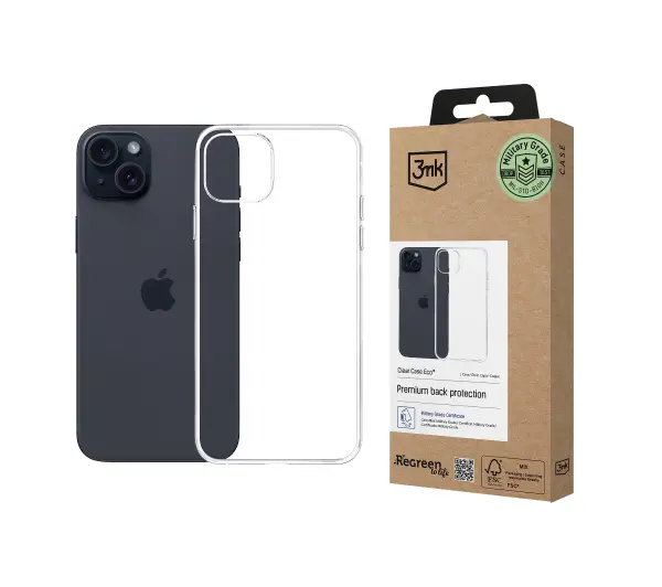 3mk Clear Case ECO do iPhone 15 Plus Przezroczysty