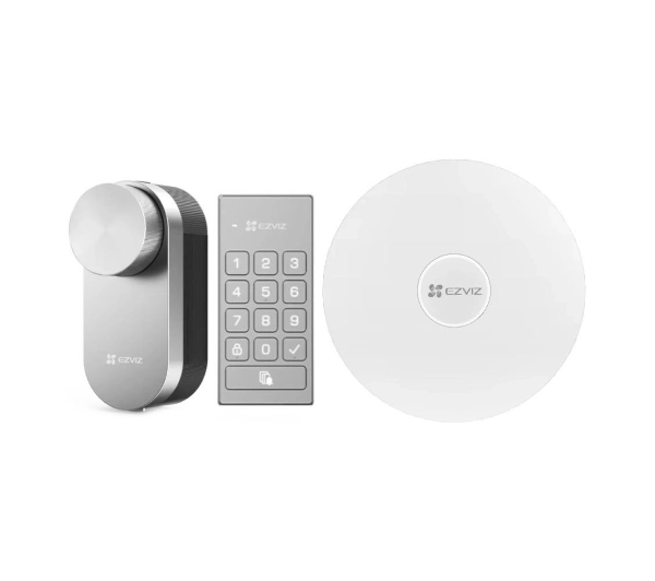 Zestaw inteligentny zamek Ezviz DL01 RPO + Cyferblat DL01CP + Bramka A3 Wi-Fi ZigBee