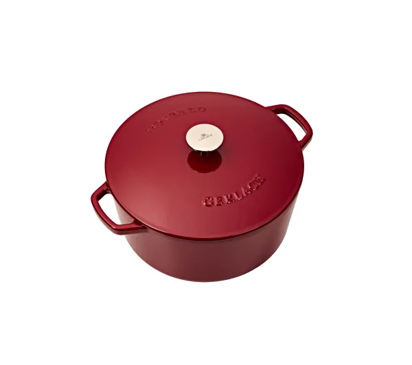 Garnki - Gerlach Natur Iron Indukcja Żeliwo 5l Bordowy