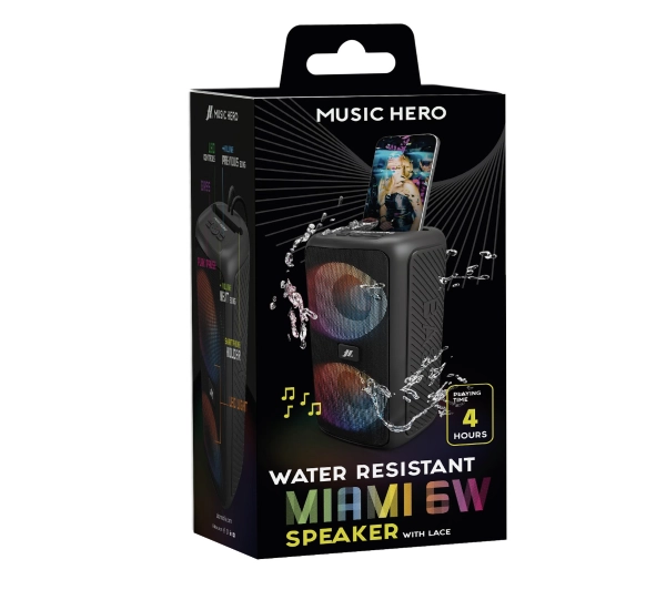 Music Hero MIAMI 6W Czarny