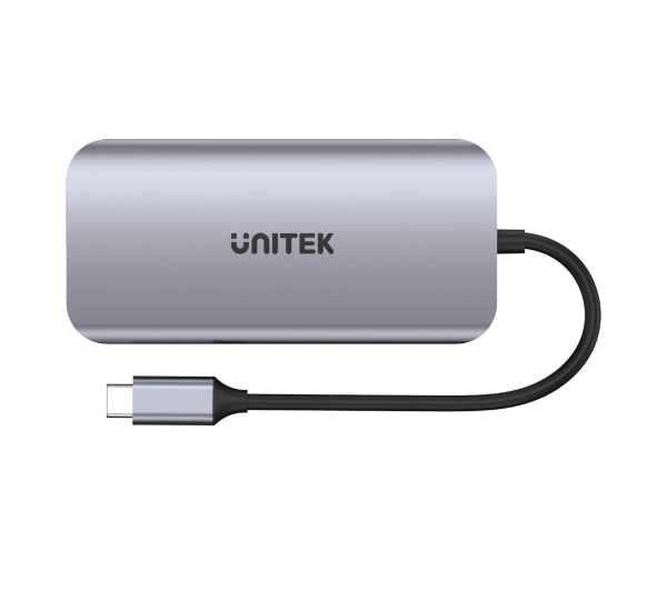 Unitek D1122A01 5Gbps 2x HDMI 4K czytnik kart RJ-45 PD 100W Szary