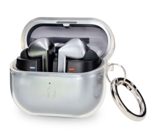 Bizon Elastyczne z karabińczykiem do Samsung Galaxy Buds 3/3 Pro Przezroczysty