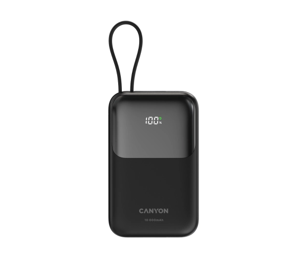 Canyon OnPower 101 z kablem USB-C 10000mAh 22,5W Czarny